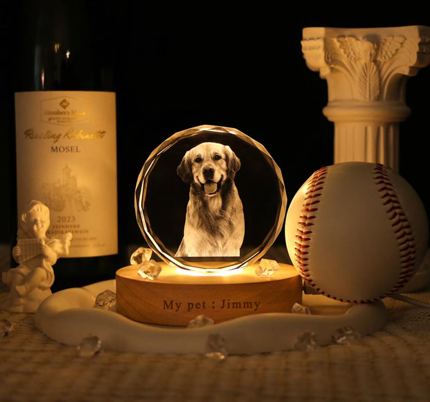 Personalised Crystal LED Pet Portrait
